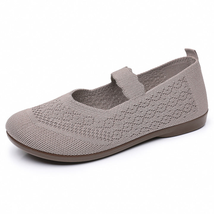 Damen nan gestrickter Mary-Jane-Slipper mit elastischem Riemen und ergonomischer Komfortsohle Echo Archiv