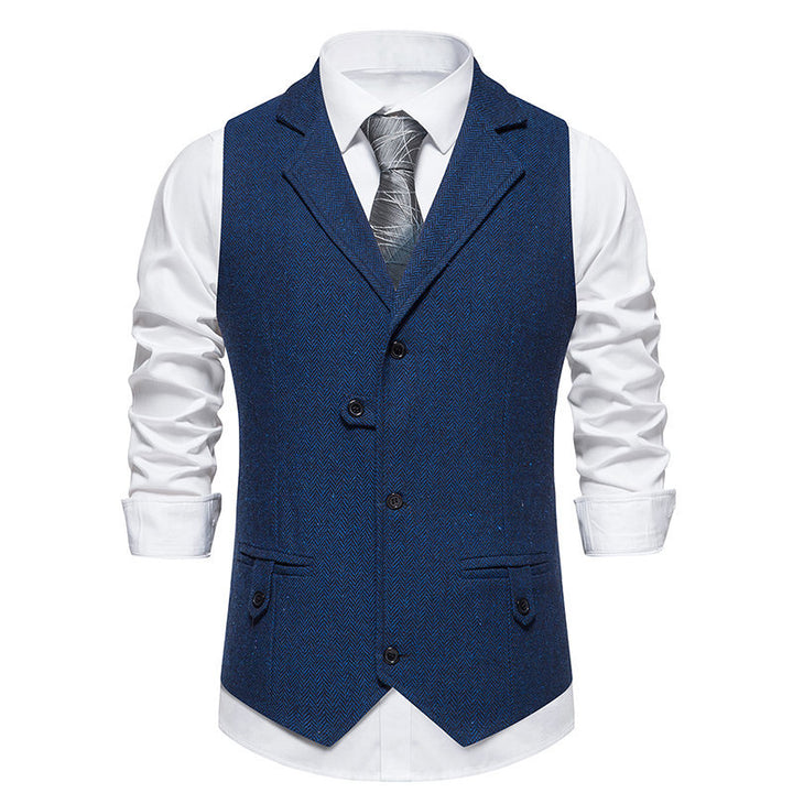Herren elegante Weste mit modernem Hahnentritt-Muster Echoarchiv