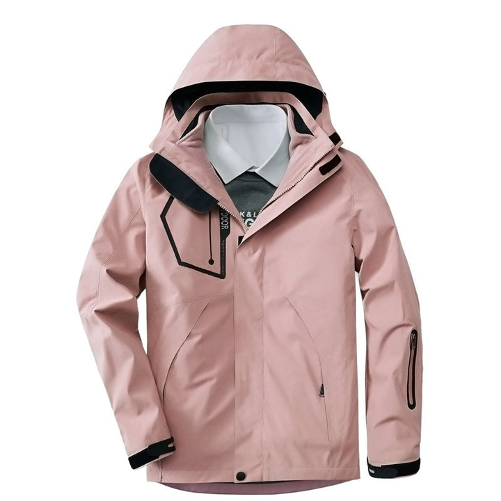 Herren atmungsaktive und wasserfeste Softshell-Outdoorjacke mit verschweißten Nähten und Multifunktions-Taschen Echoarchiv