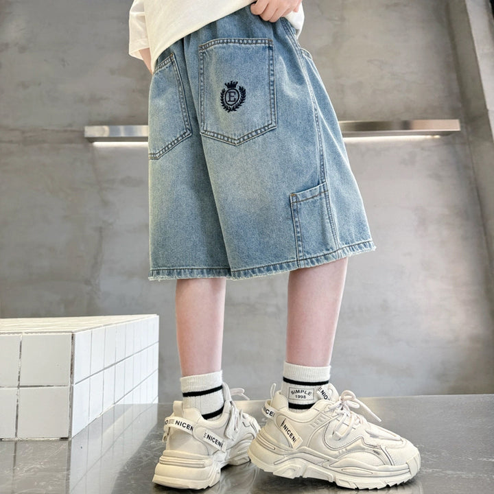Jungen lässige Denim-Shorts mit Cargo-Taschen Echo Archiv