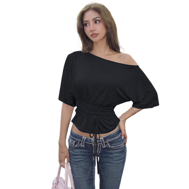 Damen Elegantes One-Shoulder Oberteil mit leichtem Stretch Echo Archiv