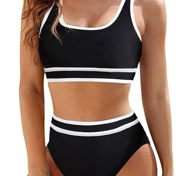 Damen Hochtailliertes Sport-Bikini-Set Echo Archiv