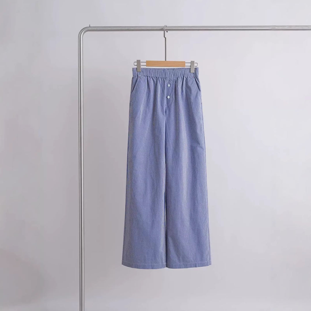 Damen Weit geschnittene Baumwollhose Echoarchiv