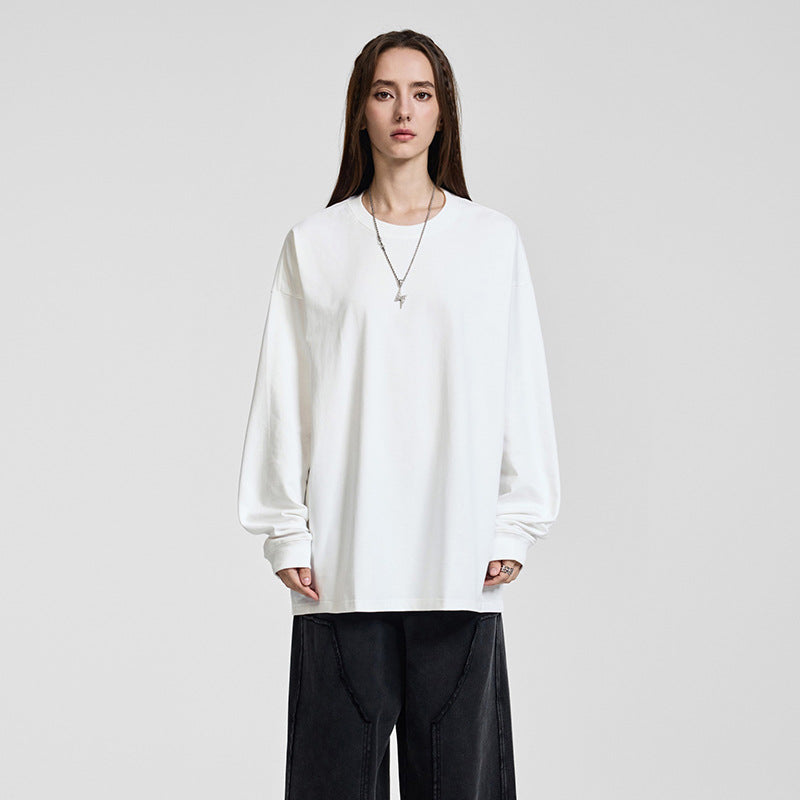 Herren Oversize-Langarmshirt mit überschnittener Schulter und Rundhalsausschnitt Echo Archiv