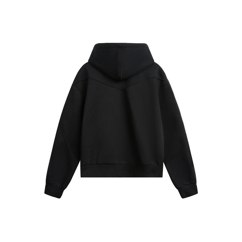 Unisex Oversize Kapuzen-Sweatjacke mit Zwei-Wege-Reißverschluss Echoarchiv