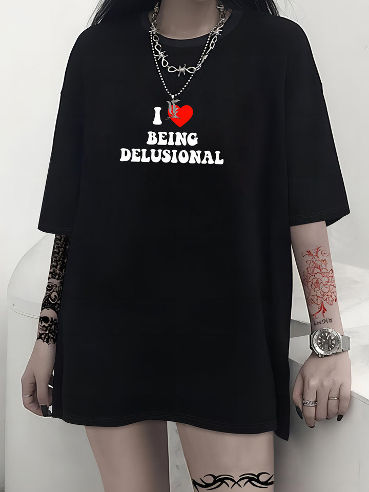 Damen T-Shirt mit kreativem Katzenmotiv und verspielter Schleife Echo Archiv