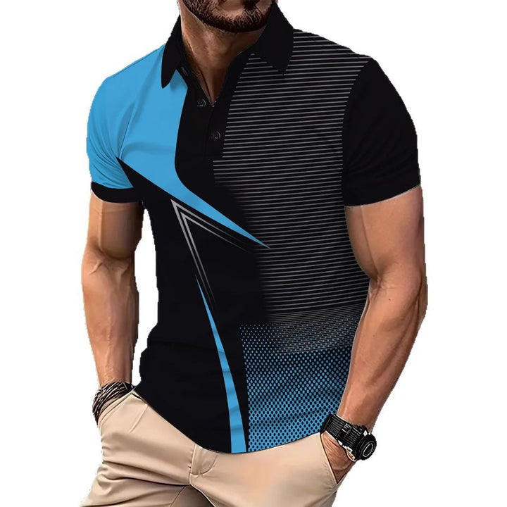 Herren Sportliches Poloshirt mit aufregendem Grafikdesign Echoarchiv