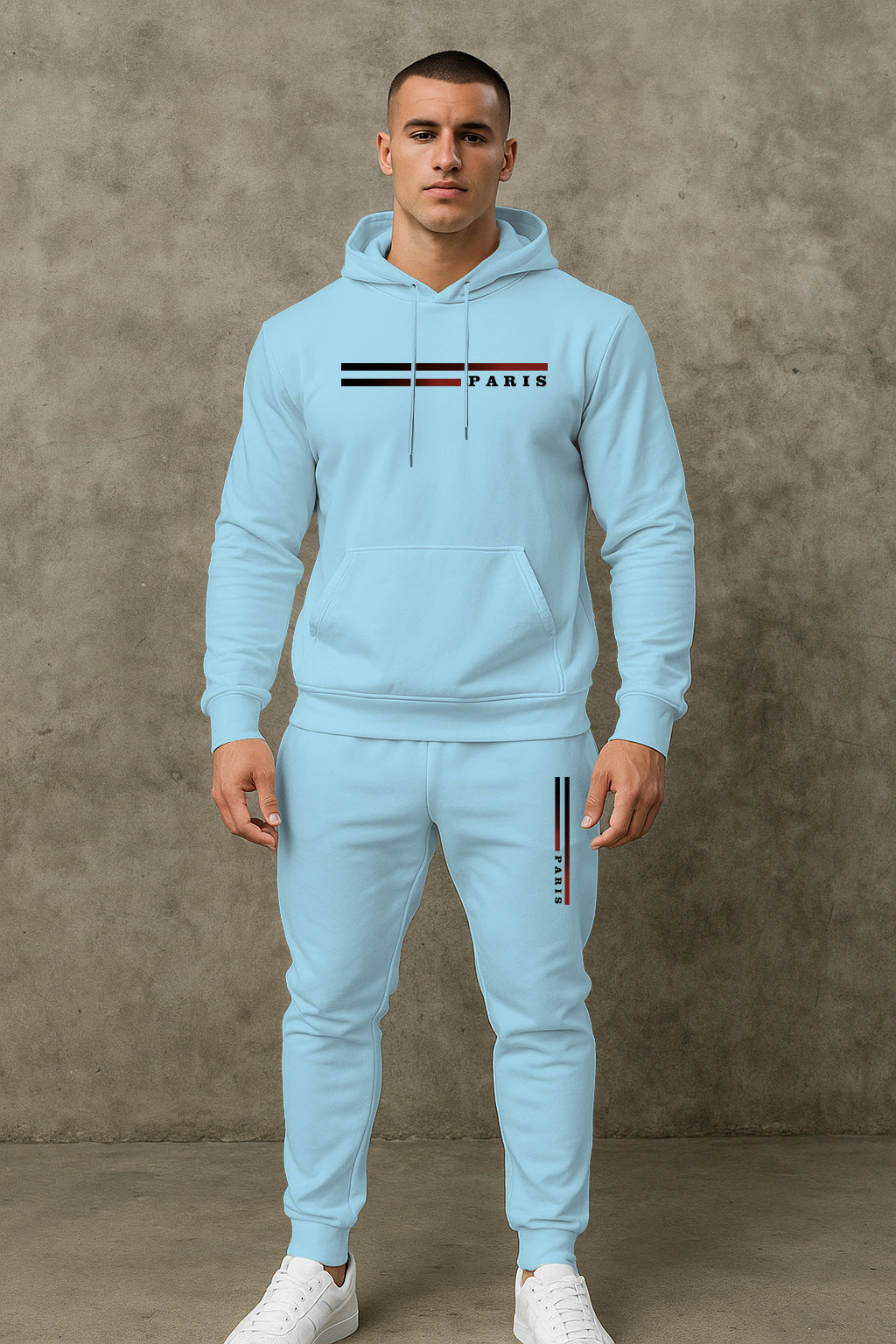 Herren Sportlicher Hoodie-Jogginganzug mit funktionalem Schnitt und praktischen Taschen Echoarchiv