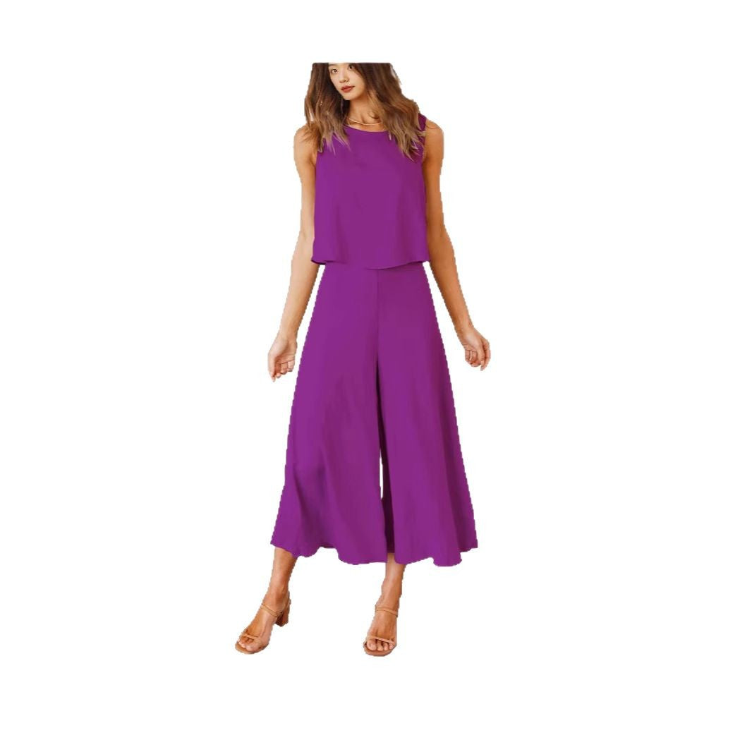 Damen luftiger Jumpsuit mit lässigem Schnitt und praktischen Taschen Echo Archiv