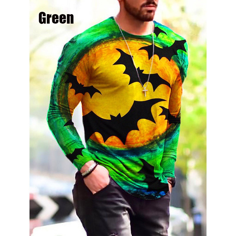 Herren Langarmshirt mit kreativem Halloween-Motiv Echoarchiv