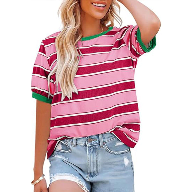 Echoarchiv | Gestreiftes T-Shirt mit Rundhalsausschnitt für Damen