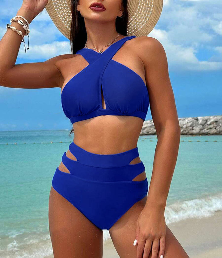 Damen Hochgeschnittener Bikini mit stylischen Cut-Outs Echo Archiv