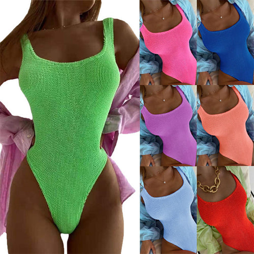 Damen Einteiler Badeanzug mit strukturiertem Mesh-Material Echo Archiv