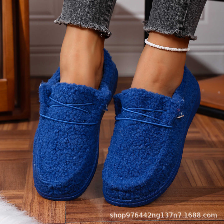 Damen Gefütterte Teddy-Fleece‑Hausschuhe mit gepolstertem Komfortfußbett und rutschfester Gummisohle – Lioré