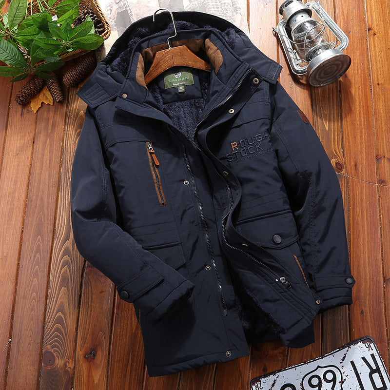 Herren Wetterfeste Fleecejacke mit abnehmbarer Kapuze Echo Archiv