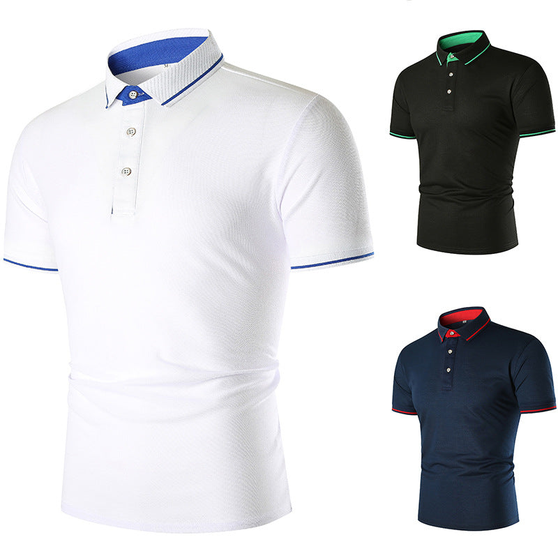 Herren Poloshirt mit kontrastierendem Kragen und atmungsaktiven Eigenschaften Echoarchiv