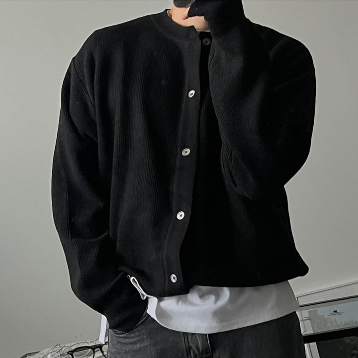 Herren Elegante Knopfleiste Strickjacke Echoarchiv