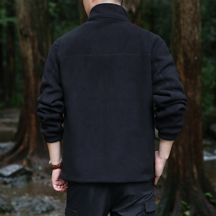 Herren Thermo‑Mikrofleece‑Outdoorjacke mit Stehkragen, wasserdichter Brustreißverschlusstasche Echo Archiv
