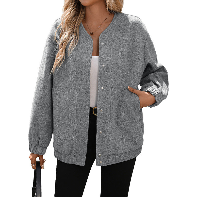 Damen Oversized Wolljacke mit Knopfdetails Echo Archiv