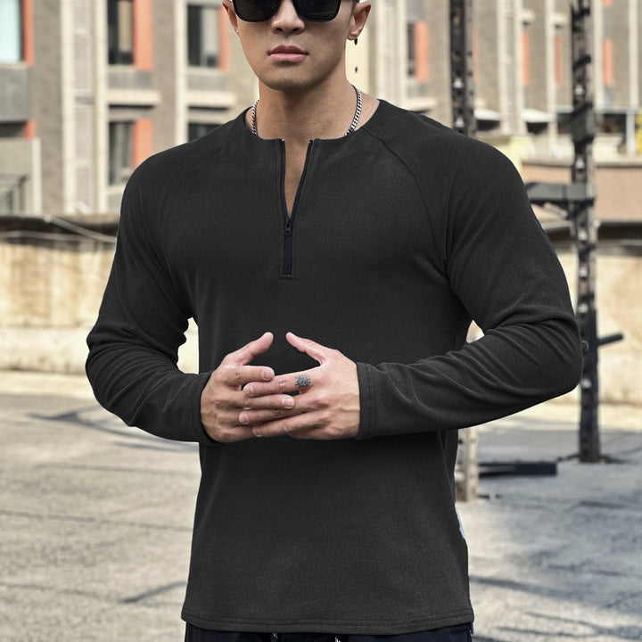 Herren Funktionsshirt mit innovativem Reißverschluss und atmungsaktiver Struktur Echoarchiv