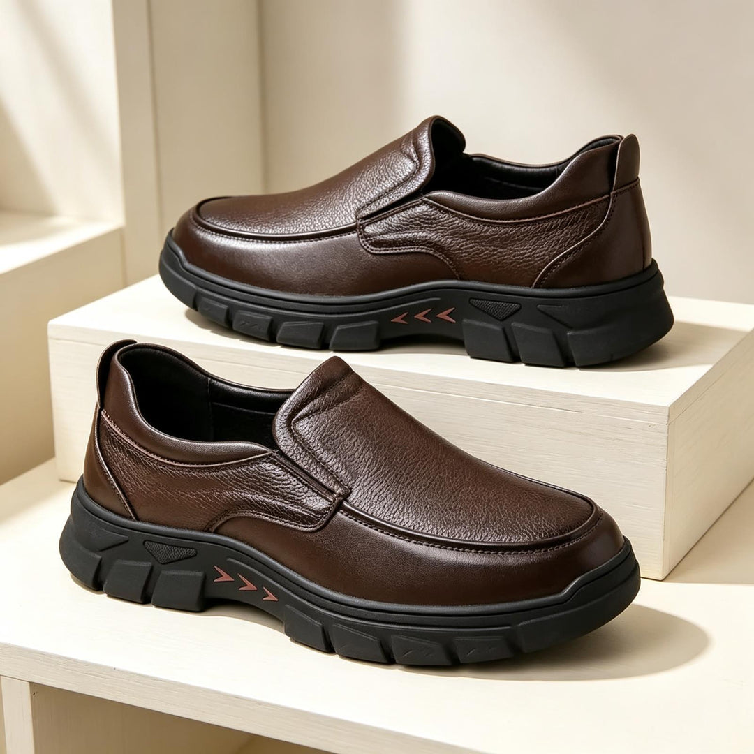 Herren Elegante Slip-On Lederschuhe Echoarchiv