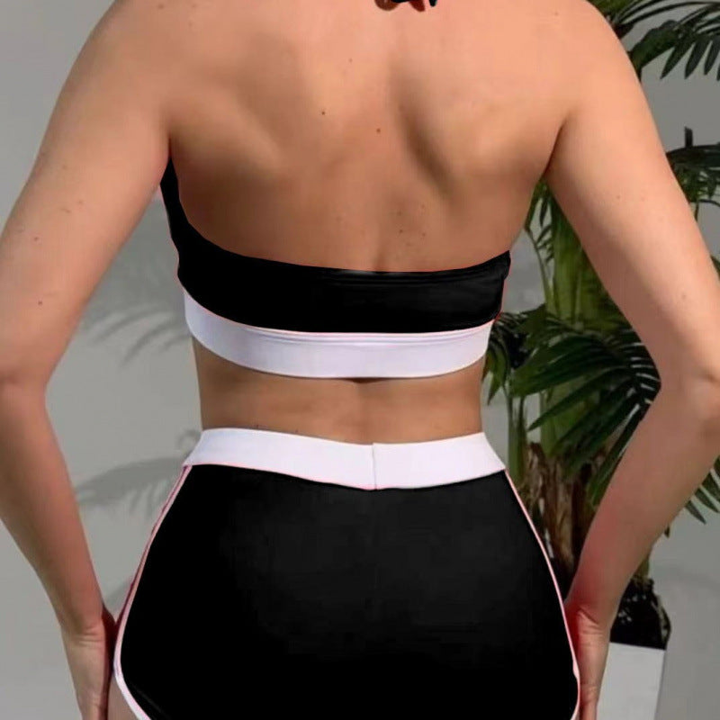Damen Sport-Bikini-Set mit hoch geschnittenen Shorts und verstellbarem Oberteil Echo Archiv