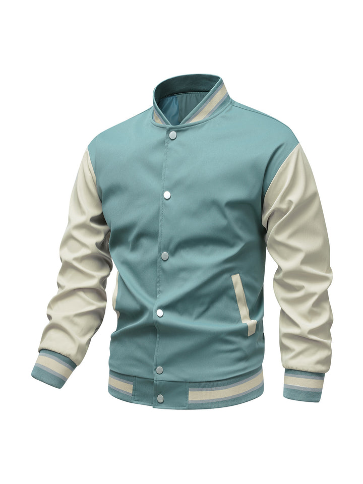 Herren Collegiate-Bomberjacke im Varsity‑Stil mit Kontrastärmeln Echoarchiv