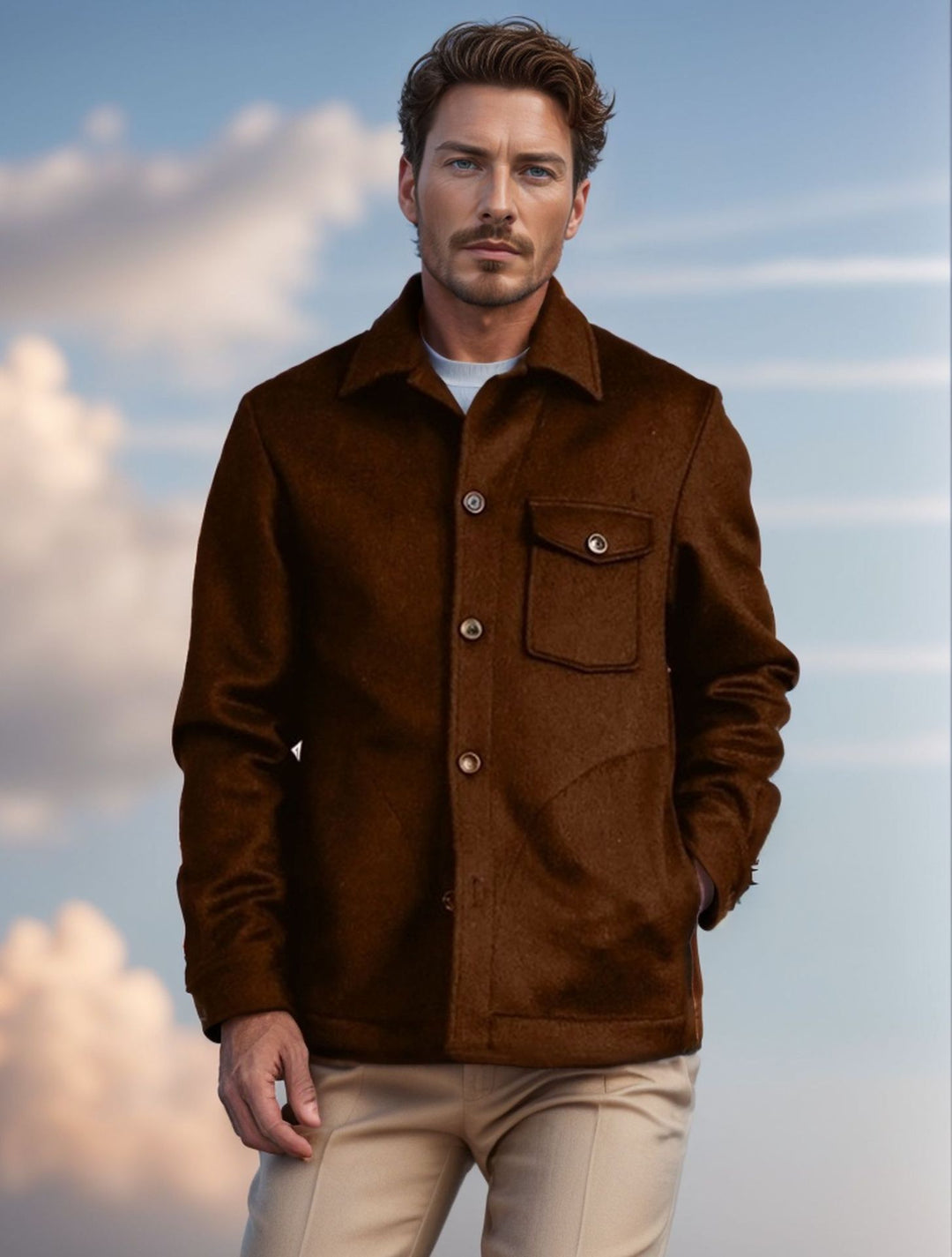 Herren Wolljacke im stilvollen Vintage-Look Echoarchiv