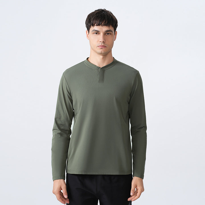 Herren Funktionales Langarmshirt mit Stehkragen Echoarchiv