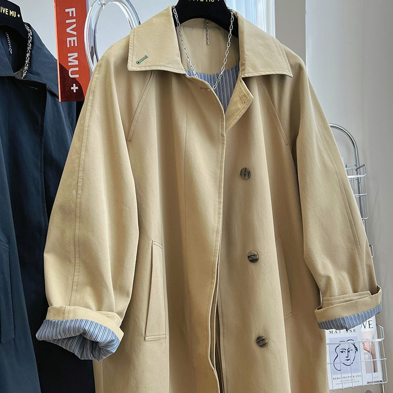 Damen Oversize-Trenchcoat mit Raglanärmeln, verdeckter Knopfleiste & verstellbaren Manschetten Echo Archiv