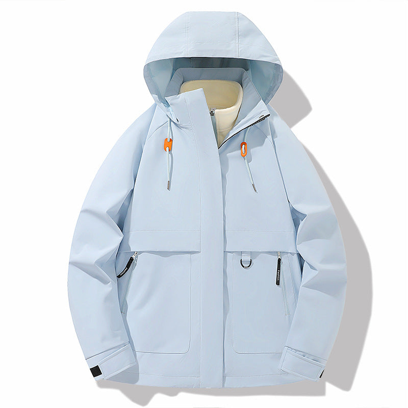 Herren Funktionsjacke mit verstellbarer Kapuze und praktischen Taschen Echoarchiv