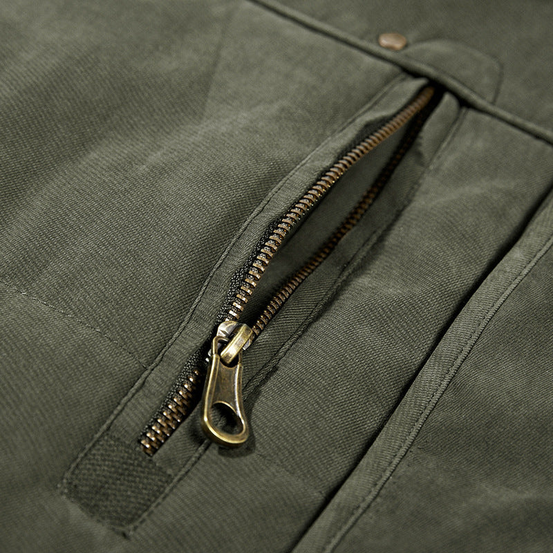 Herren Winterparka mit Teddyfutter, Kapuze und wasserabweisender Canvas-Außenschicht Echo Archiv