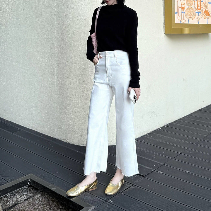 Damen Elegante und bequeme hoch taillierte Hose Echoarchiv