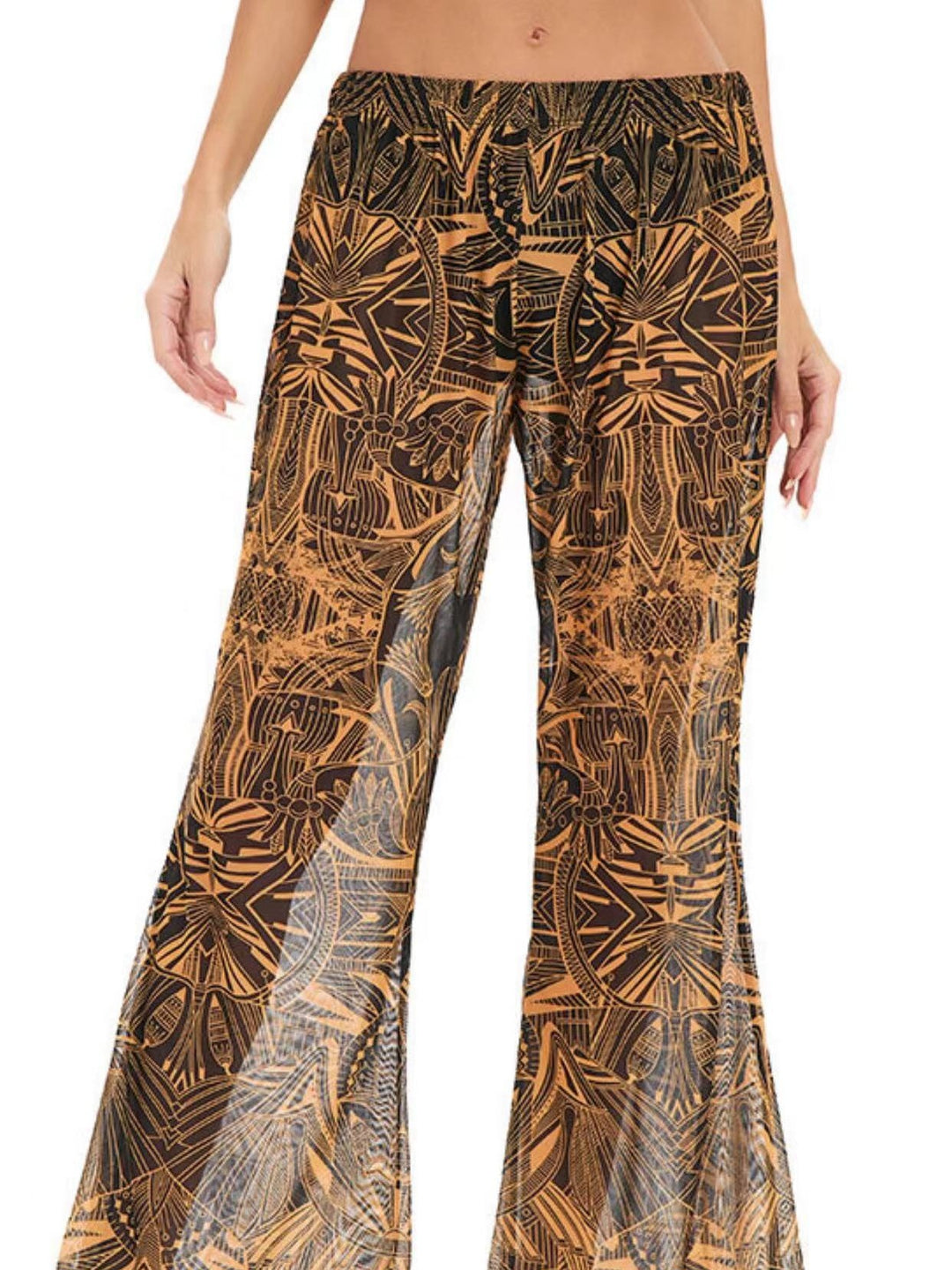 Damen Elegante Strandhose mit floralem Muster Echo Archiv