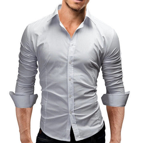 Herren nan tailliertes Businesshemd mit Cutaway-Kragen und Stretch-Baumwollmix Echo Archiv
