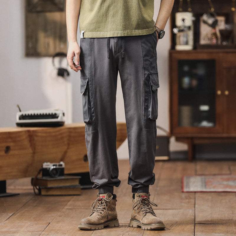 Herren Locker geschnittene Cargo-Jogginghose mit elastischem Bund und Mehrfach-Taschen Echo Archiv