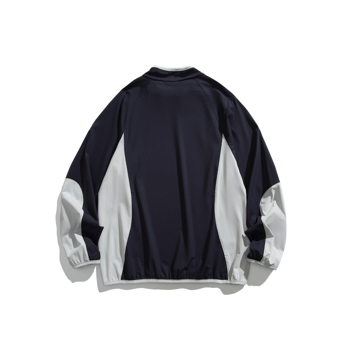 Unisex Oversize Windbreaker-Pullover mit Stehkragen und Kontrastpaneelen Echoarchiv