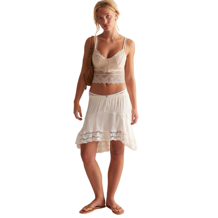 Damen Spitzen-Crop-Top und Shorts Set Echo Archiv