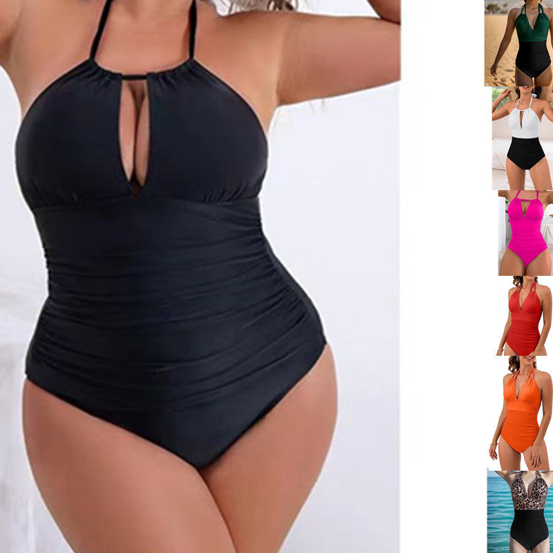 Damen Einteiler Badeanzug mit floralen Cut-Outs und elegantem Wickelrock Echo Archiv
