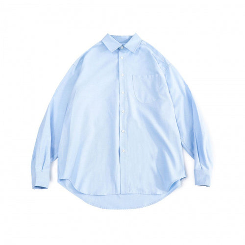 Unisex Oversize‑Hemd aus feinem Oxford‑Baumwollstoff mit Brusttasche und abgerundetem Saum Echo Archiv