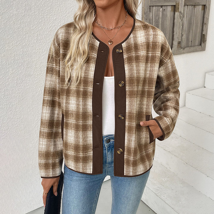 Damen Fleecejacke im karomuster Echo Archiv