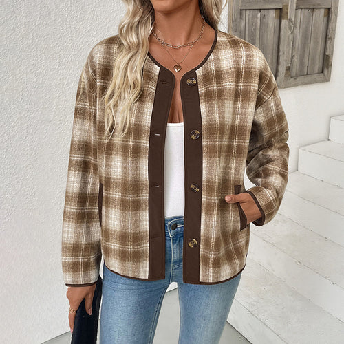 Damen Fleecejacke im karomuster Echo Archiv