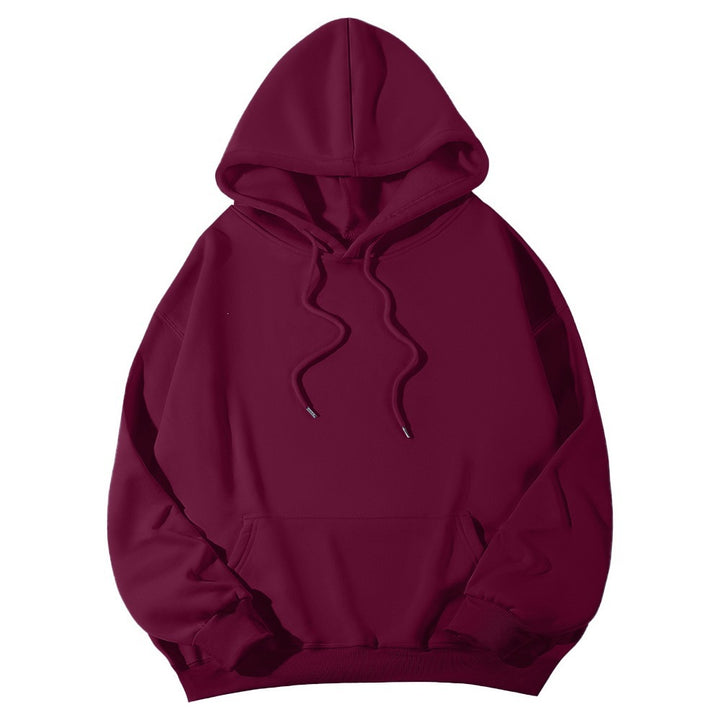 Unisex minimalistischer Kapuzenpullover mit verlängertem Rücken und Kängurutasche Echo Archiv