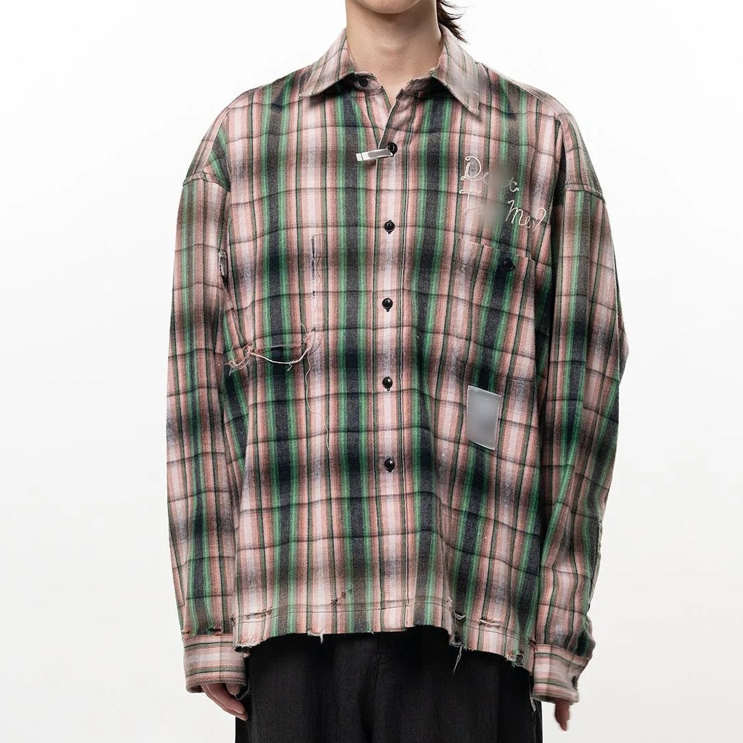 Herren Oversized Karierter Hemdsjacke – Taviero
