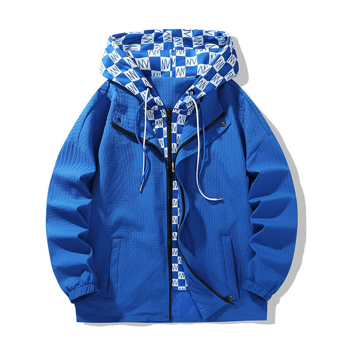 Herren technische Übergangsjacke mit verstellbarem Kapuzendesign und atmungsaktiven Einsätzen Echoarchiv