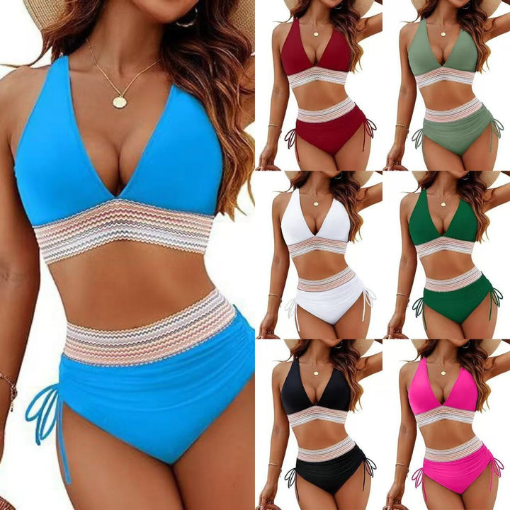 Damen Hochtaillierter Bikini mit schickem Cut-Out und verstellbaren Trägern Echoarchiv