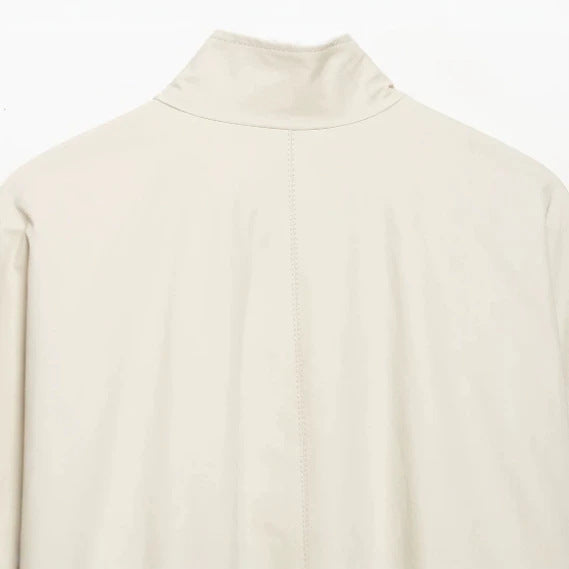 Damen Kurz geschnittene Wollmix-Jacke mit Stehkragen, Reißverschluss und Ballonärmeln Echo Archiv