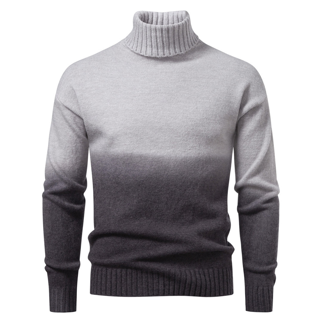 Herren Rollkragenpullover mit sanftem Farbverlauf und Feinstrick-Qualität Echo Archiv