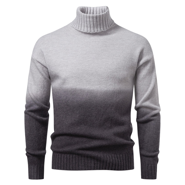 Herren Rollkragenpullover mit sanftem Farbverlauf und Feinstrick-Qualität Echo Archiv