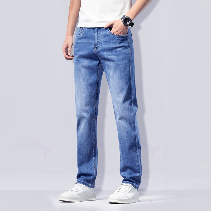 Herren Slim-Fit Jeans mit lässigem Schnitt und elastischem Bund Echoarchiv